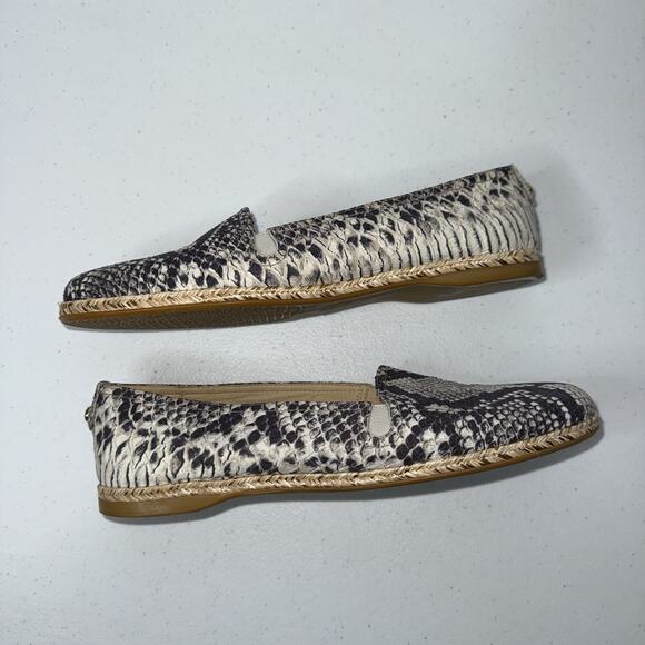 Stuart Weitzman Women’s Snakeskin Espadrille Flat Shoe Size 7.5 - Picture 3 of 7
